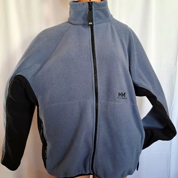HELLY HANSON FLEECE JACKET size MEDIUM mens womens FULL YKK ZIP LONG SLEEVES - Picture 1 of 8